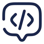 Chat Square Code SVG Icon